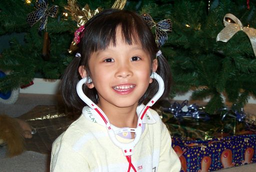Dr. Cynthia with her stethoscope
